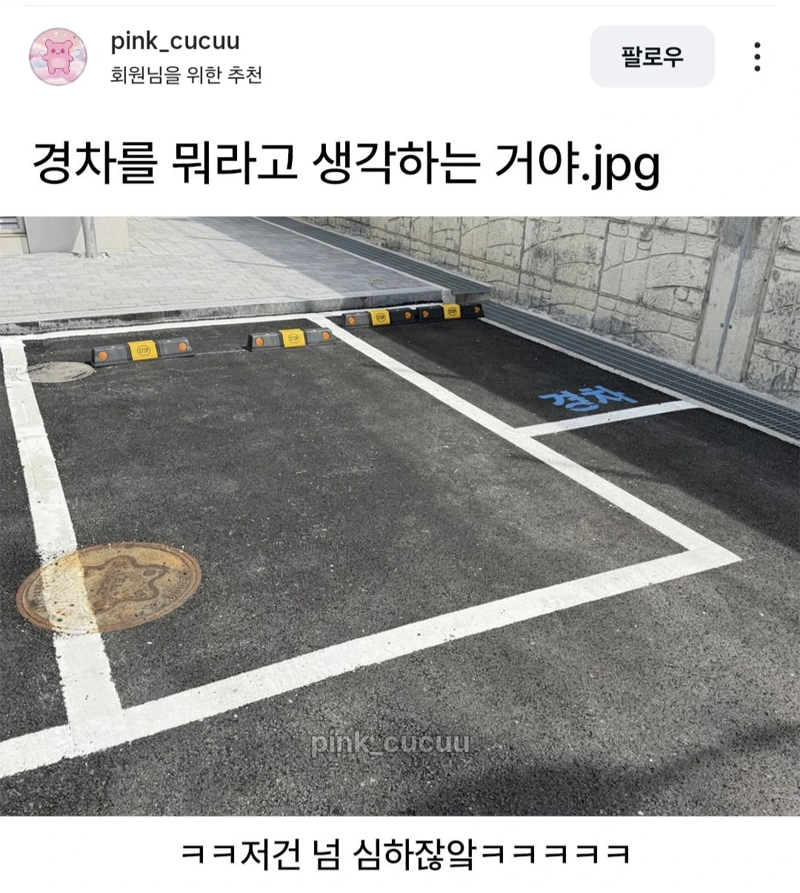 이 주차장은 경차를 뭐라고 생각하는거야?