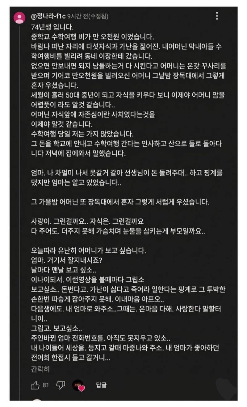 유튜브 쇼츠에 달린 50대 댓글.jpg