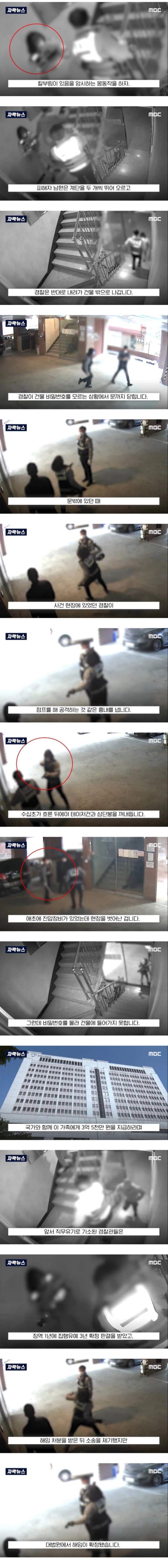 범인 칼부림에 피해자 두고 도망갔던 경찰 근황