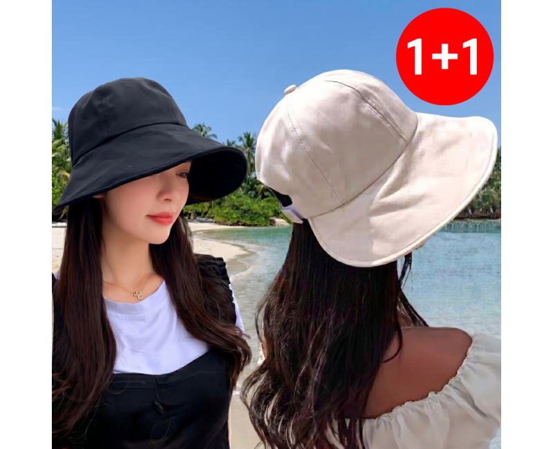 로멜로 와이드챙 벨크로 버킷햇 모자 썬캡