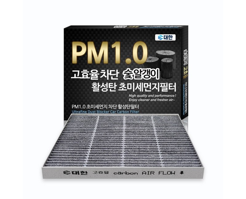 대한 PM1.0 활성탄 초미세먼지 에어컨필터 KC