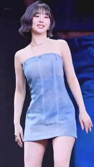 온몸으로 웨이브하는 청슬림원피스 비비지 은하