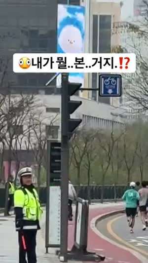 마라토너 능욕하는 자전거 아재